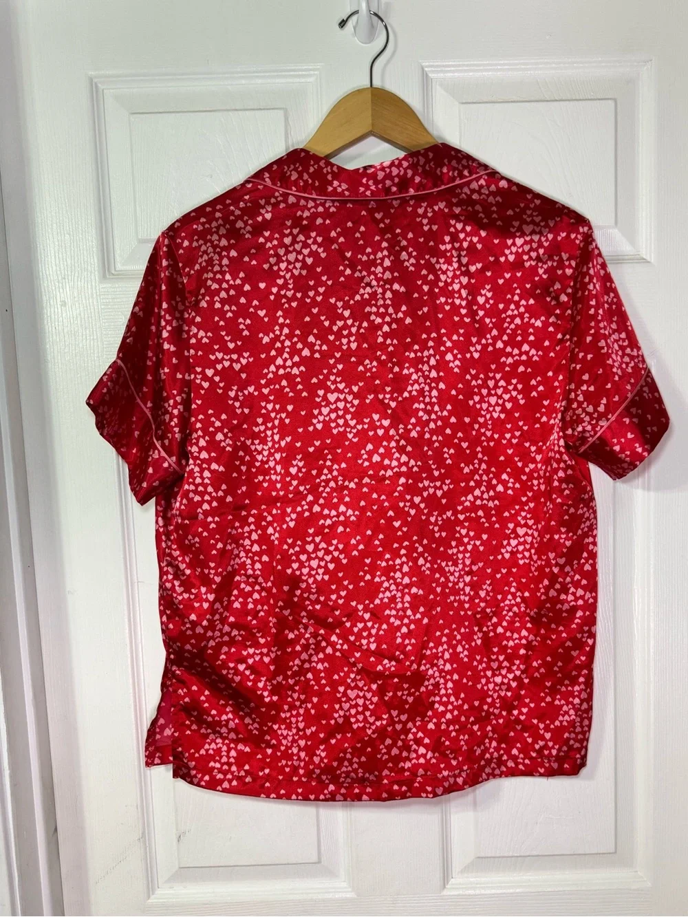 Victoria's Secret Satin Heart Print Shortie PJ Set - Small